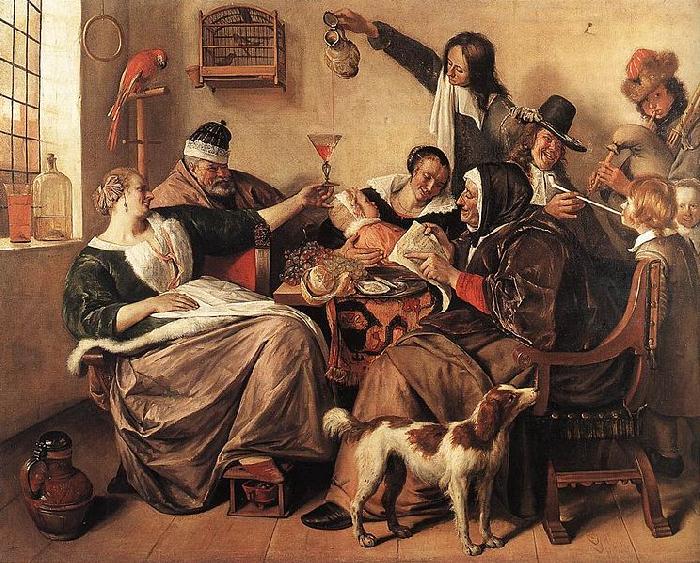 Jan Steen The way you hear it is the way you sing it Sweden oil painting art